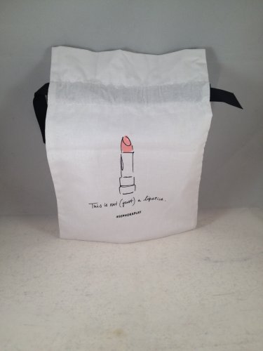 Sephora Play Drawstring Cloth Makeup Bag This is Not (Just) a Lipstick September 2016 empty