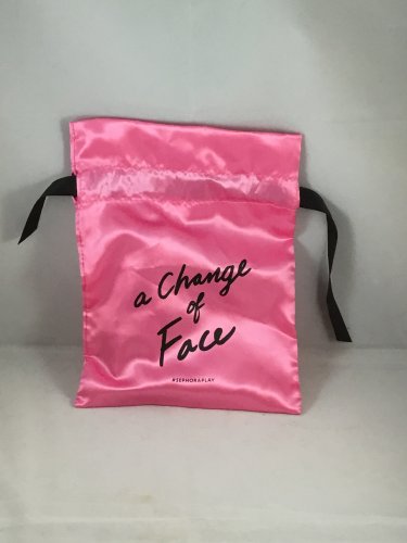 Sephora Play Pink Drawstring Makeup Bag Fall Into Beauty September 2017 A Change of Face empty