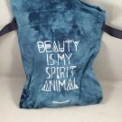 Sephora Play Blue Tie Dye Drawstring Makeup Bag Festival of Beauty Sprit Animal March 2018 empty