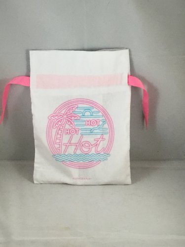 Sephora Play Drawstring Cloth Makeup Bag Summer Nights June 2018 Hot Hot Hot empty