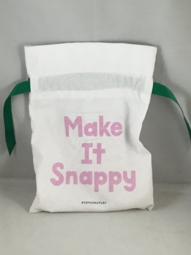 Sephora Play Drawstring Cloth Makeup Bag Insta Beauty April 2018 Make It Snappy empty