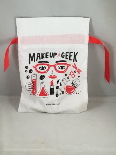 Sephora Play Drawstring Cloth Makeup Bag The Innovators August 2017 Makeup Geek empty