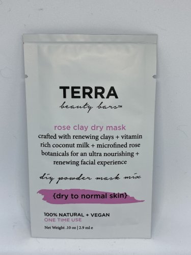 Terra Beauty Bars Rose Clay Dry Mask DIY Powder Face Mask Mix Trial Size