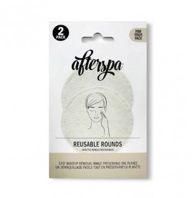 Afterspa Reusable Rounds Makeup Remover Pads 2-pack Washable