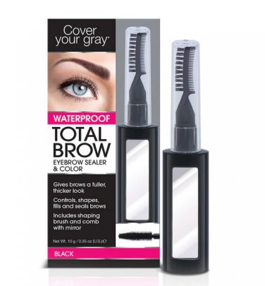 Cover Your Gray Waterproof Total Brow Eyebrow Sealer & Color Black