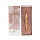 e+m Holzprodukte Germany Pocket Uno Wooden Ballpoint Pen Wild Cherry Brass