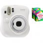 BRAND NEW Fuji Fujifilm Instax Mini 25 Instant Camera White  + 2 packs Fuji instax films (40 photos)