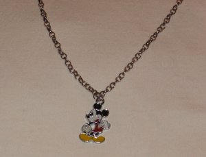 Disney Mickey Mouse Enamel Pendant & Necklace