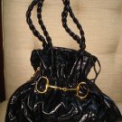 STUNNING BLACK BAG W/GOLD BIT ACCENT