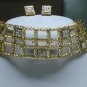 WEAVE CHOKER SET W/SWAROVSKI CRYSTALS