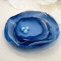 Satin Organza Flower Blue Clip