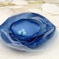Satin Organza Flower Blue Clip