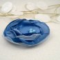 Satin Organza Flower Blue Clip