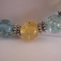 Blue & Yellow Resin Beaded Bracelet