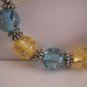 Blue & Yellow Resin Beaded Bracelet