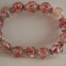 Pink & Dark Pink Resin Beaded Bracelet