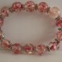Pink & Dark Pink Resin Beaded Bracelet