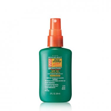 AVON SKIN-SO-SOFT BUG GUARD PLUS EXPEDITION INSECT REPELLENT SPF 30 SPRAY TRAVEL SIZE 2 FL