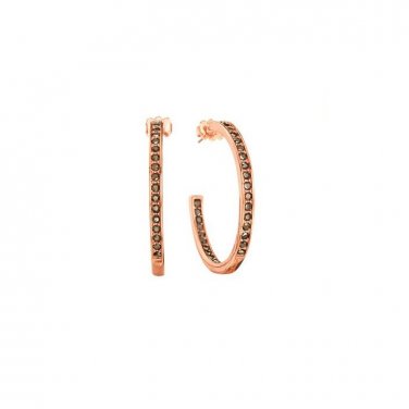 Party Pave Hoop Earrings Grey Pair