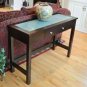 Sofa/Console Table with Glass Insert Top and Drawer - Espresso