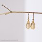 Solid 14k  " Honey-Citrine "  Briolette Drop Earrings
