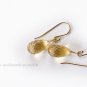 Solid 14k  " Honey-Citrine "  Briolette Drop Earrings