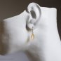 Solid 14k  " Honey-Citrine "  Briolette Drop Earrings