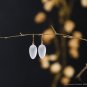 Solid 14k.   Modern Frosty Candy-Drop Earrings