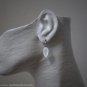 Solid 14k.   Modern Frosty Candy-Drop Earrings