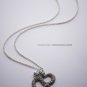 Solid Silver Snake Python pendant Necklace With 18" Silver Chain