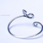 Solid Silver Serpent bangle bracelet cuff / adjustable