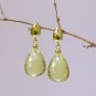 Solid 18k Premium Jumbo Brazilian Lemon Citrine Earring