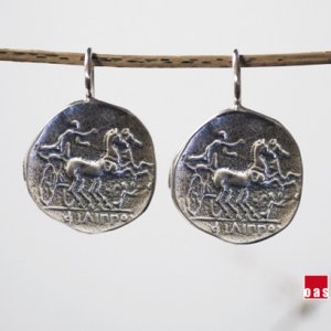 STERLING SILVER. APOLLO COIN EARRINGS. FROM ORIGINAL