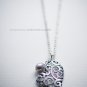 .925 SILVER. "IVY-HEART" PINK PEARL CHARM NECKLACE. NYC