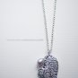 .925 SILVER. "IVY-HEART" PINK PEARL CHARM NECKLACE. NYC