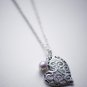.925 SILVER. "IVY-HEART" PINK PEARL CHARM NECKLACE. NYC
