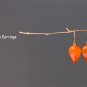 Solid 14k / 18k Clementine Carnelian " Pointy Drop " Designer Earrings