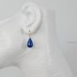 Solid 14k  Vivid Blue Egyptian Lapis Drop Earrings