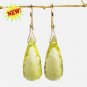Solid 14k / 18k Premium Lemon Yellow Citrine Briolette Earrings