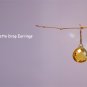 Solid 14k  .  Golden Citrine Heart Briolette Earrings.