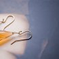 Solid 14k / Imperial Honey-Citrine Long Drop Designer Earrings