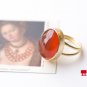 Vermeil Artigiano -18k Vermeil Large Oval Carnelian Ring