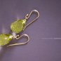 Solid 14k .      Large Lemon Citrine Briolette Earrings