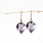 Solid 14k / 18k  Rose de France " Whirlpool " Designer Drop Earrings - OAS