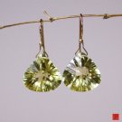 Solid 14k,18k, Premium Supernova Lemon Citrine Earrings