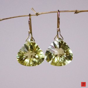 Solid 14k,18k, Premium Supernova Lemon Citrine Earrings