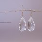 Solid 14k, Premium Giant Ice Clear Quartz Earrings