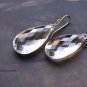 Solid 14k, Premium Giant Ice Clear Quartz Earrings