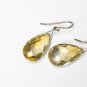 14k. "Marble Golden-Citrine" .  Briolette Drop Earrings
