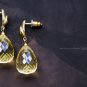Solid 18k Premium Jumbo Brazilian Lemon Citrine Earring